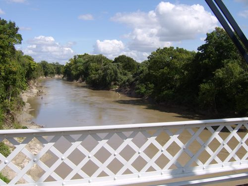 View of Little River from Sugarloaf Bridge, Milam County, Texas