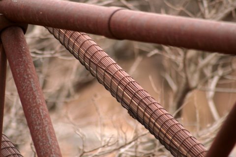 Woodson Texas suspension bridge  cable