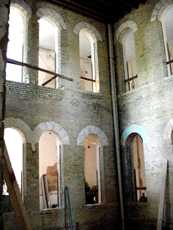 Fayette County courthouse interior under restoration