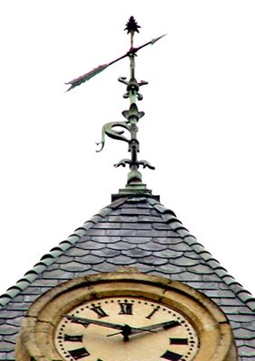 Weathervane on the courthouse clock tower, Fayette County, Texas