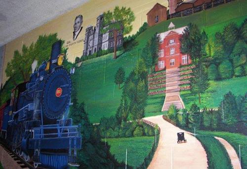 Mural depicting Rusk and Jacksonville, Texas