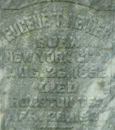 Eugene T. Heiner Tombstone inscription