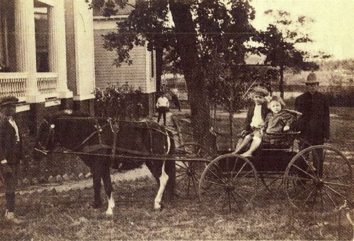 John Jackson and Ellen LOVELL on horse buggy, circa 1904 