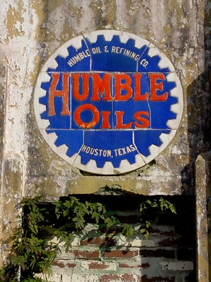 Humble Oils tile sign, San Antonio old gas station