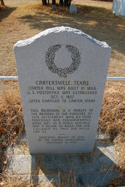 Carter, TX - Cartersville Texas Memorial