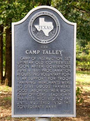 Coffeeville Tx, Upshur County - Camp Talley Historical Marker