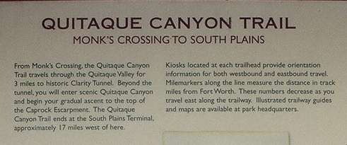 Quitaque Canyon Trail text