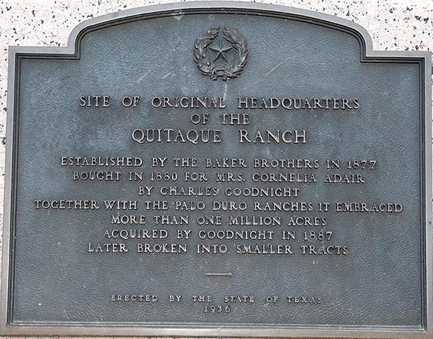 Quitaque Ranch Headquarter Marker 1936