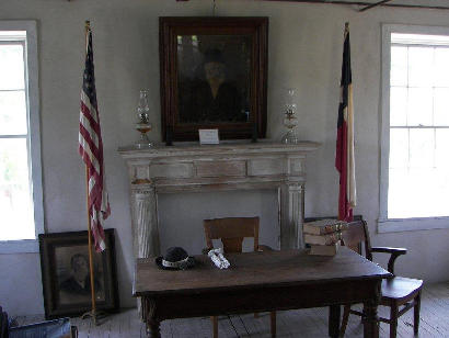 TX  - Old Helena Courthouse Schoolhouse courtroom classroom