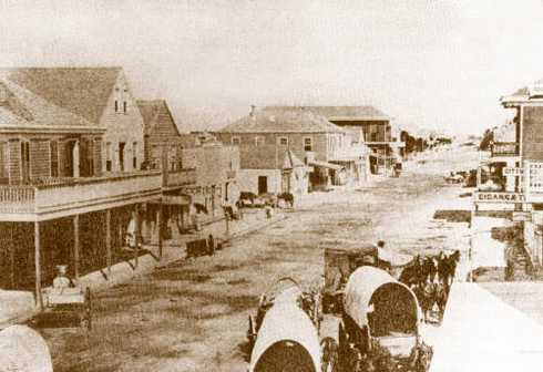 Indianola, Texas street scene, old photo