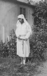 Manuela "Meme" Ramirez Hernandez in 1925 in Blue Cross Uniform