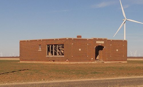 TX Borden County Mesquite Abandoned School