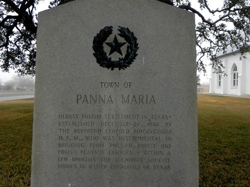 Panna Maria TX Centennial marker
