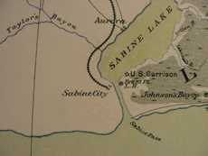 Map showing Sabine Lake