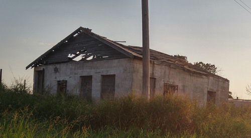 Wichita County Thrift TX - Building with  collapsing roof