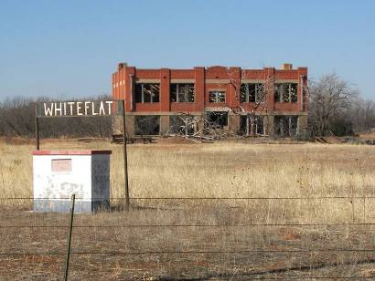 Whiteflat Texas welcome sign