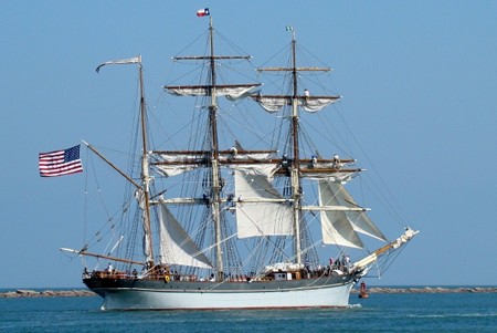 Elissa sailing Corpus Christi Bay TX