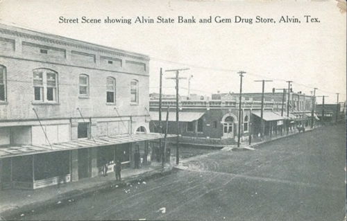 Alvin TX - main street old photo