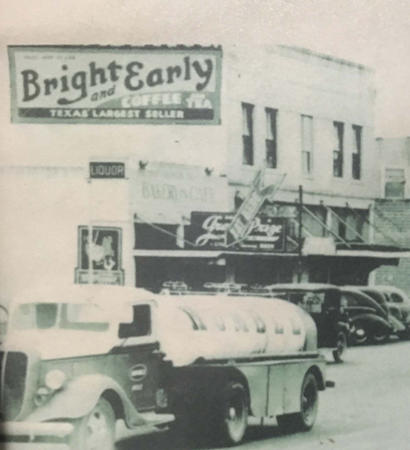 TX - Aransas Pass downtown with Bright and Early sign