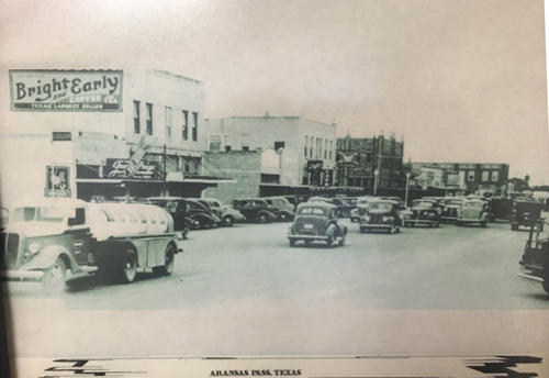 TX - Aransas Pass downtown old photo