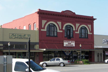 Bay City TX -  1908 Austin building on the south side of the courthouse square