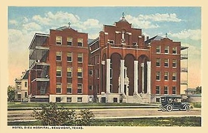 Beaumont TX - Hotel Dieu Hospital 1921 