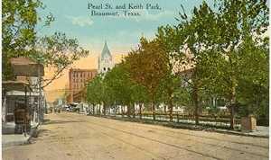 Pearl Street and Keith Park in  Beaumont Texas