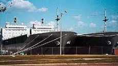 Big ships in Beaumont Texas