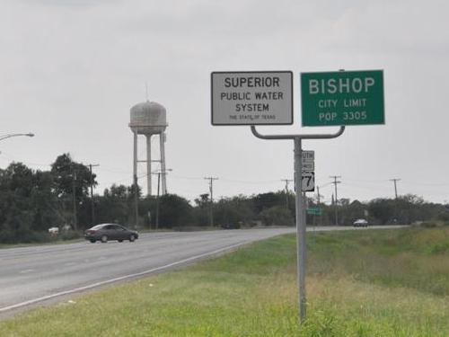 Bishop TX - City Limit sign
