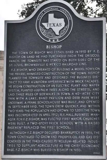 Bishop TX Historical Marker