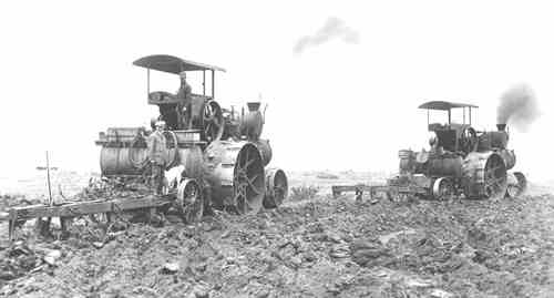 Steamplows, Bishop Texas old photo