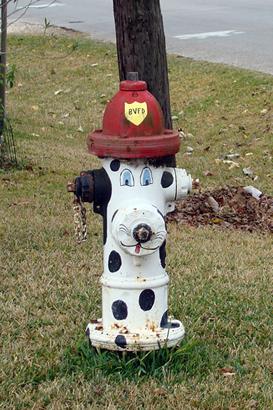 Boling Texas fire hydrant painted like a dog