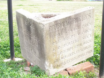 Bonnie View TX School cornerstone,  Refugio County 