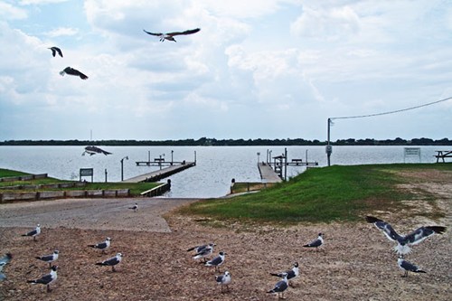 Carancahua, Texas bay boat ramp