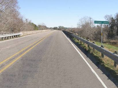 Cedar Lake Tx Road Sign