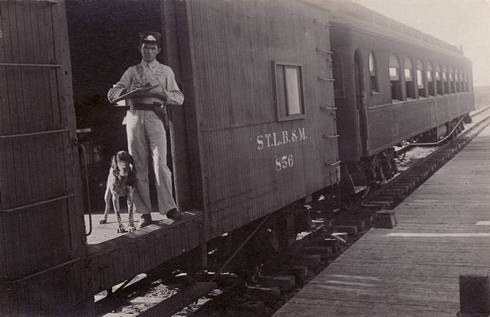 Texas old photo - Railroad  Express Agent