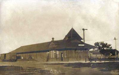 Edna, Texas depot, early 1900 photo