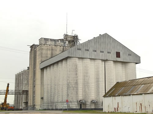 El Campo Texas Rice Farms Coop grain elevators