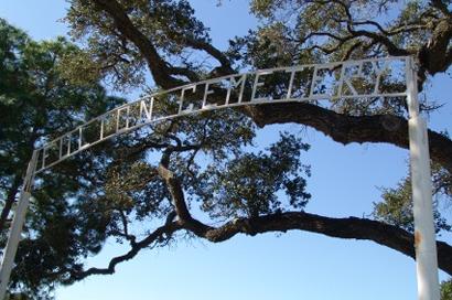 Fulton Cemetery gate, Fulton Texas