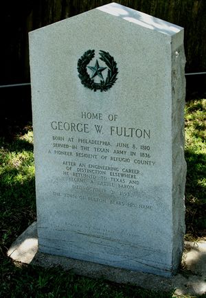 Home of George W. Fulton Centennial Marker, Fulton Texas