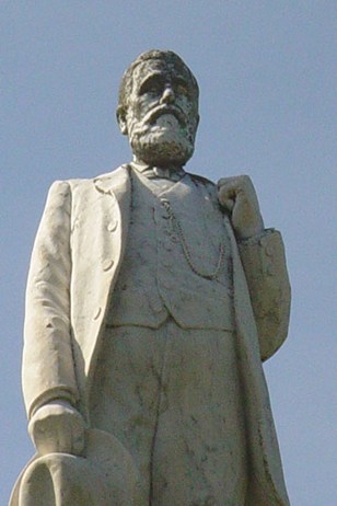 Old Hawley Cemetery Shanghai Pierce  statue close up,  Hawley Texas