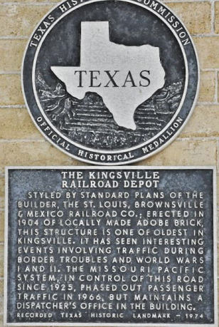 Kingsville, Texas - Railroad Depot Historical Marker