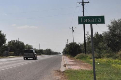 Willacy Co TX - Lasara Road Sign 
