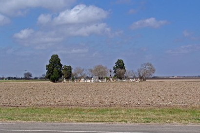 Cameron County, Los Indios TX - Cemetery In Field