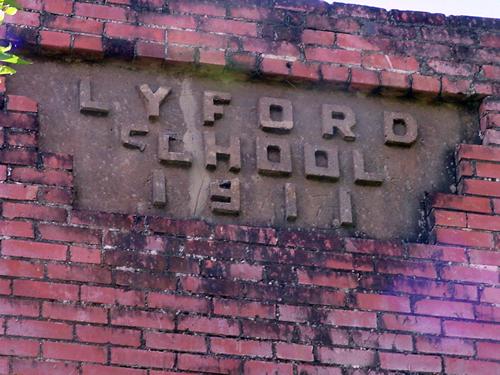 Lyford School, 1911 date on building