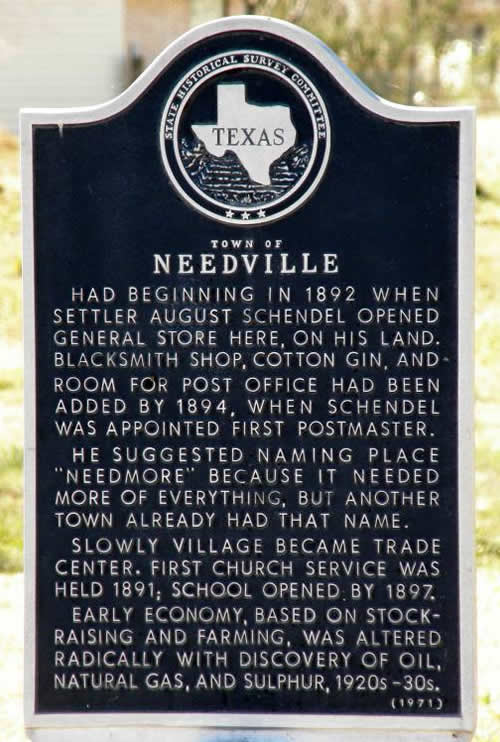 Needville Texas Historical Marker