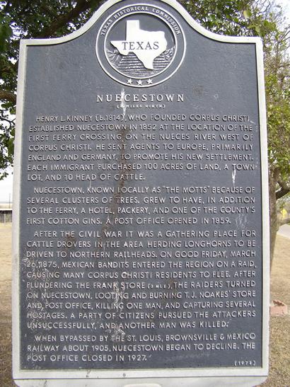 Nuecestown TX Historical Marker