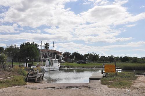 Olivia TX boat ramp and boat