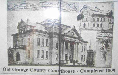 1899 Orange County Courthouse, Texas old photo