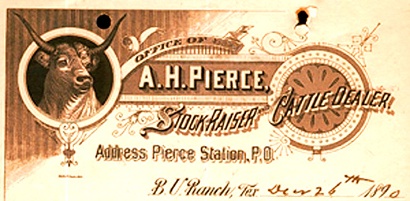 TX - Pierce Letterhead 1890